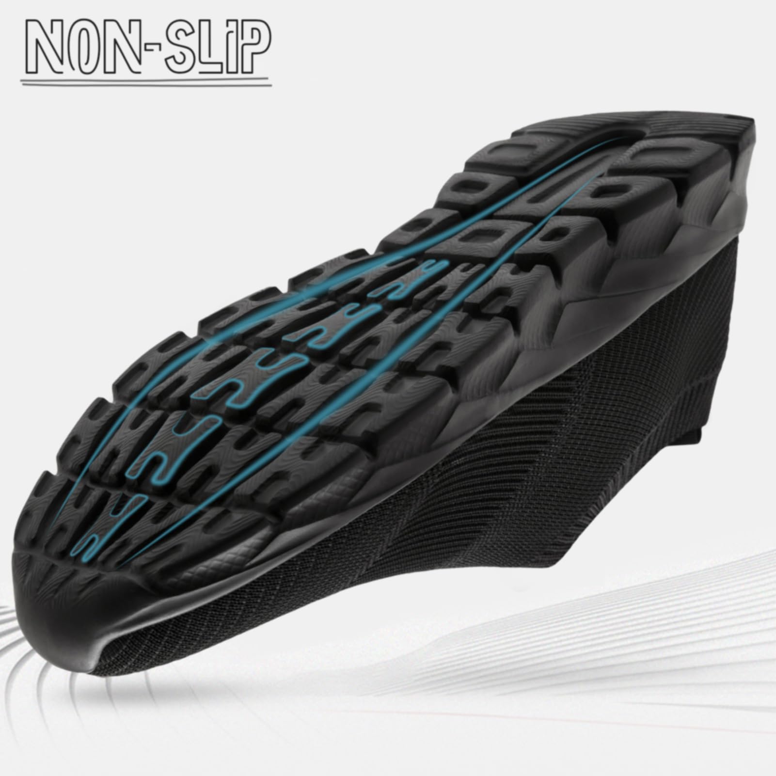 Scarpe Uomo Running Nero Palestra Sneakers Tennis Corsa Traspirante Comode Sportive Scarpe Slip on Leggero Camminata 43