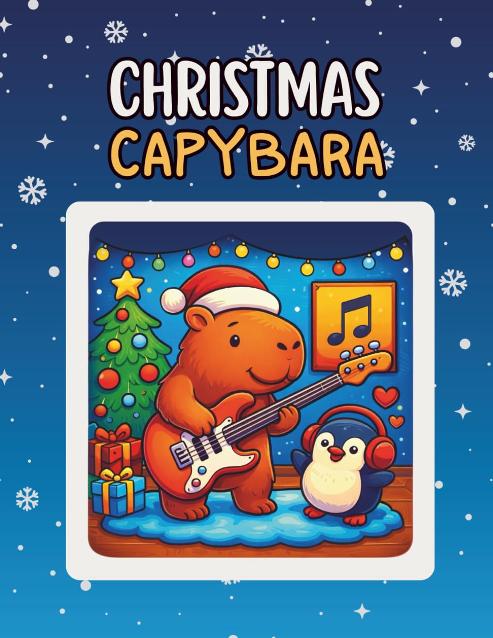 Christmas Capybara: Coloring Book