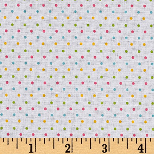 Swiss Dot On White Color Girl, Fabric by the Yard