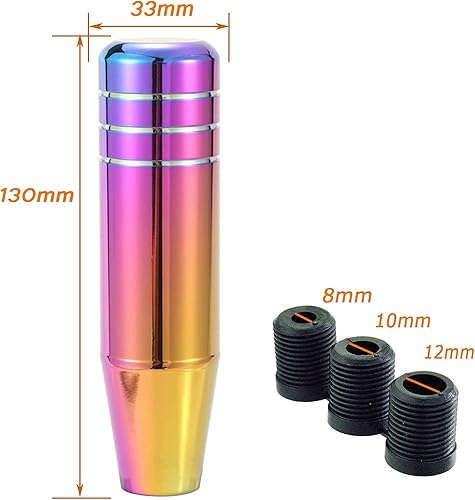 Vista 44 de Lunsom Pomo de palanca de cambios de aluminio de 5 pulgadas, mango de palanca de cambios de aleación larga, cabezal de cambio automático