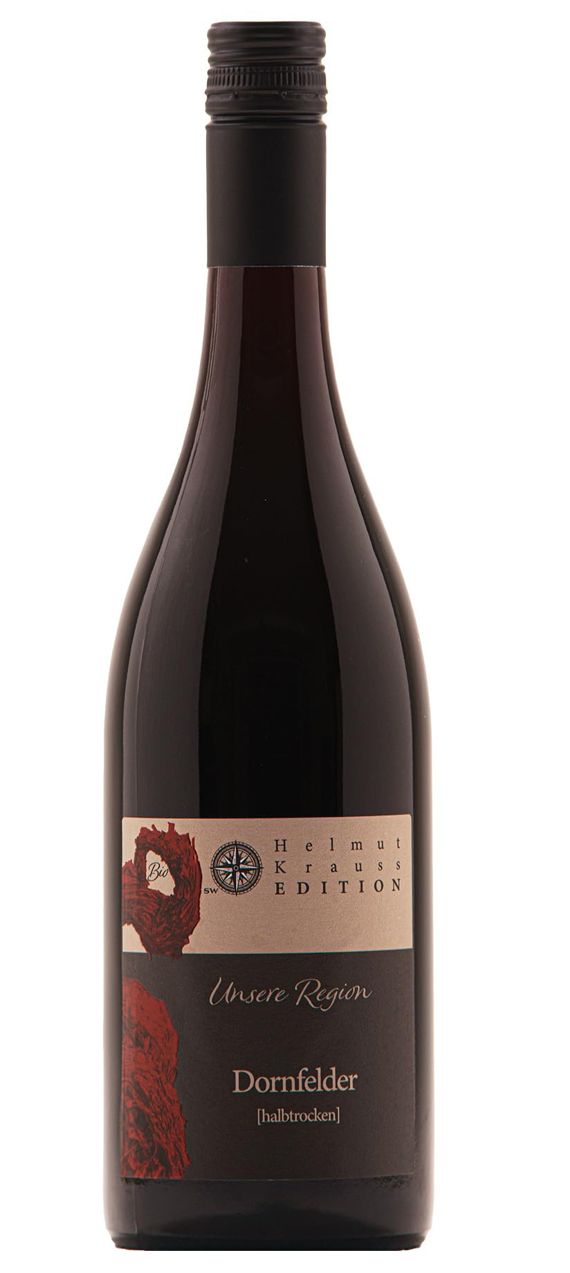 Weingut Krauss Zellertal – Bio Dornfelder Rotwein halbtrocken (2020, 6x 0,75 l) I 12,5 % vol I vegan I Bioland-zertifiziert (DE-ÖKO-039)