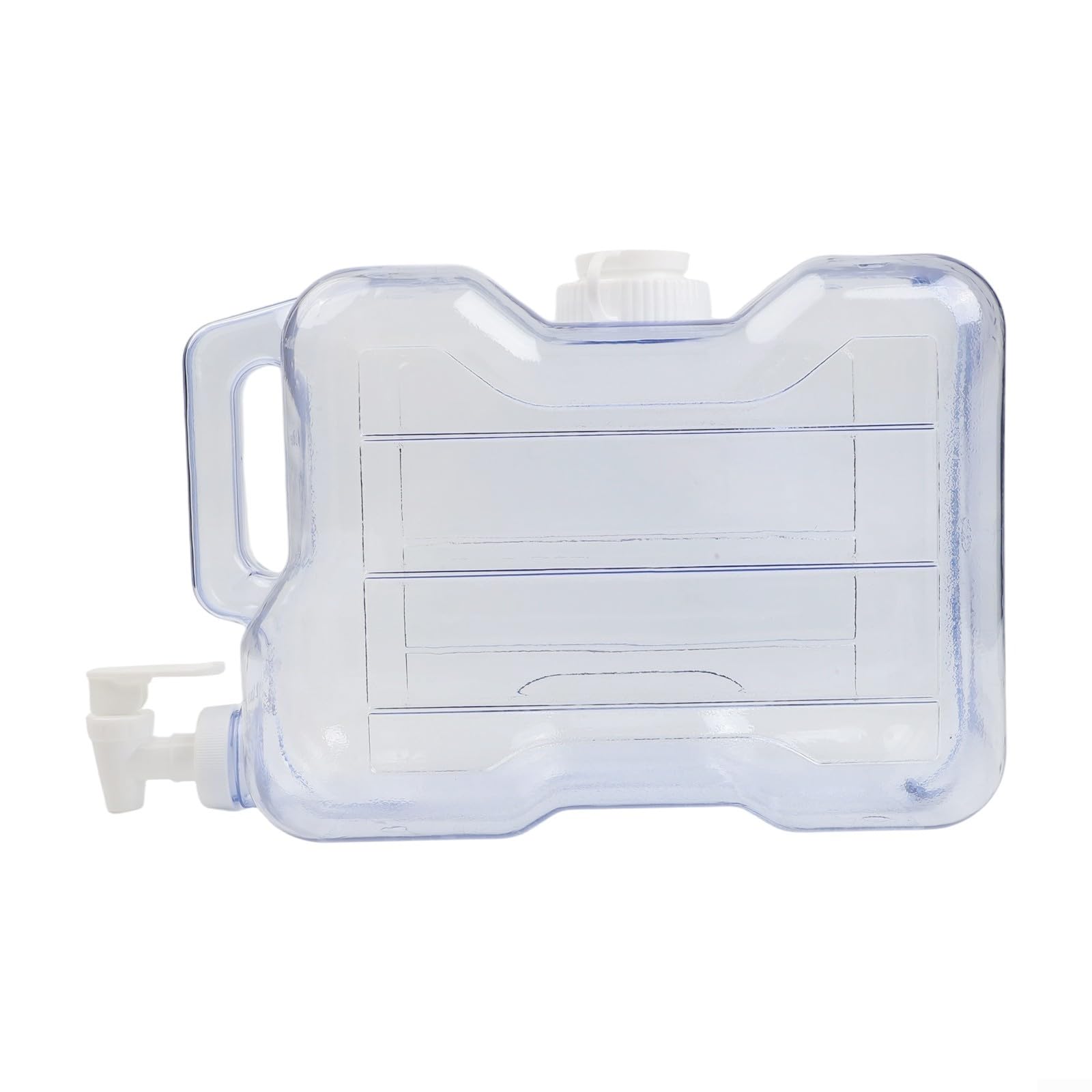 Kühlschrank Wasserspender mit Hahn, Durchsichtiger Kunststoff Getränkespender 3-7.5L, Platzsparender Wasserbehälter für Küche, Einfacher Transport und Befüllung, Blau(7.5L)