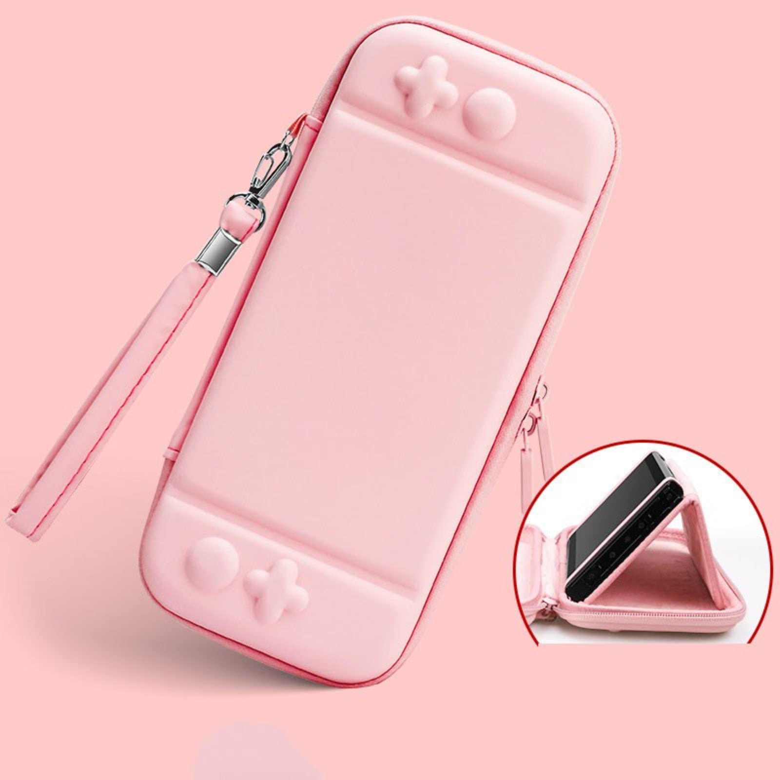 【5】【本体ケース付き】Nintendo Switch ピンク Amazon.com: RHOTALL Sakura Pink Carrying Case Set for