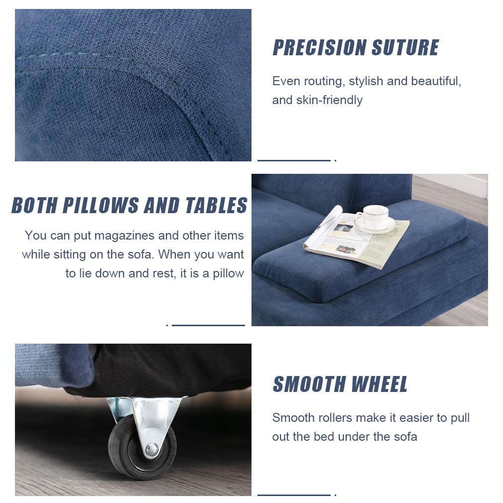 FDW Sleeper Sofa Bed Sectional Sofa Futon Sofa Bed Sofas for Living Room Furniture Set Modern