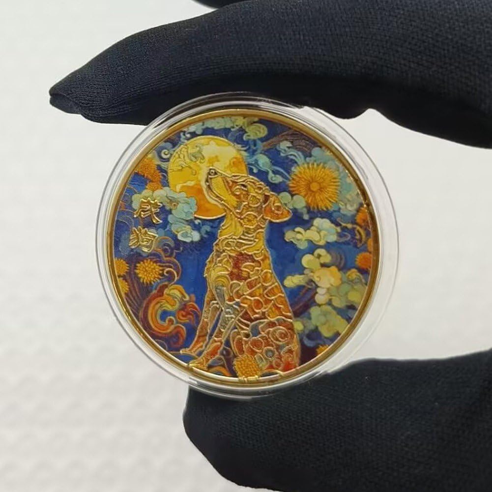 12 Pièces Porte-bonheur Chinoises – Signes Du Zodiaque – Pièces Commémoratives En Métal Doré, Collection Et Cadeau