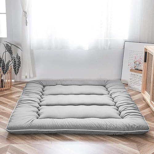 Colchoneta japonesa de 4 pulgadas de grosor, colchón de futón enrollable, colchón de invitados para piso, sofá cama suave, futón tamaño individual,