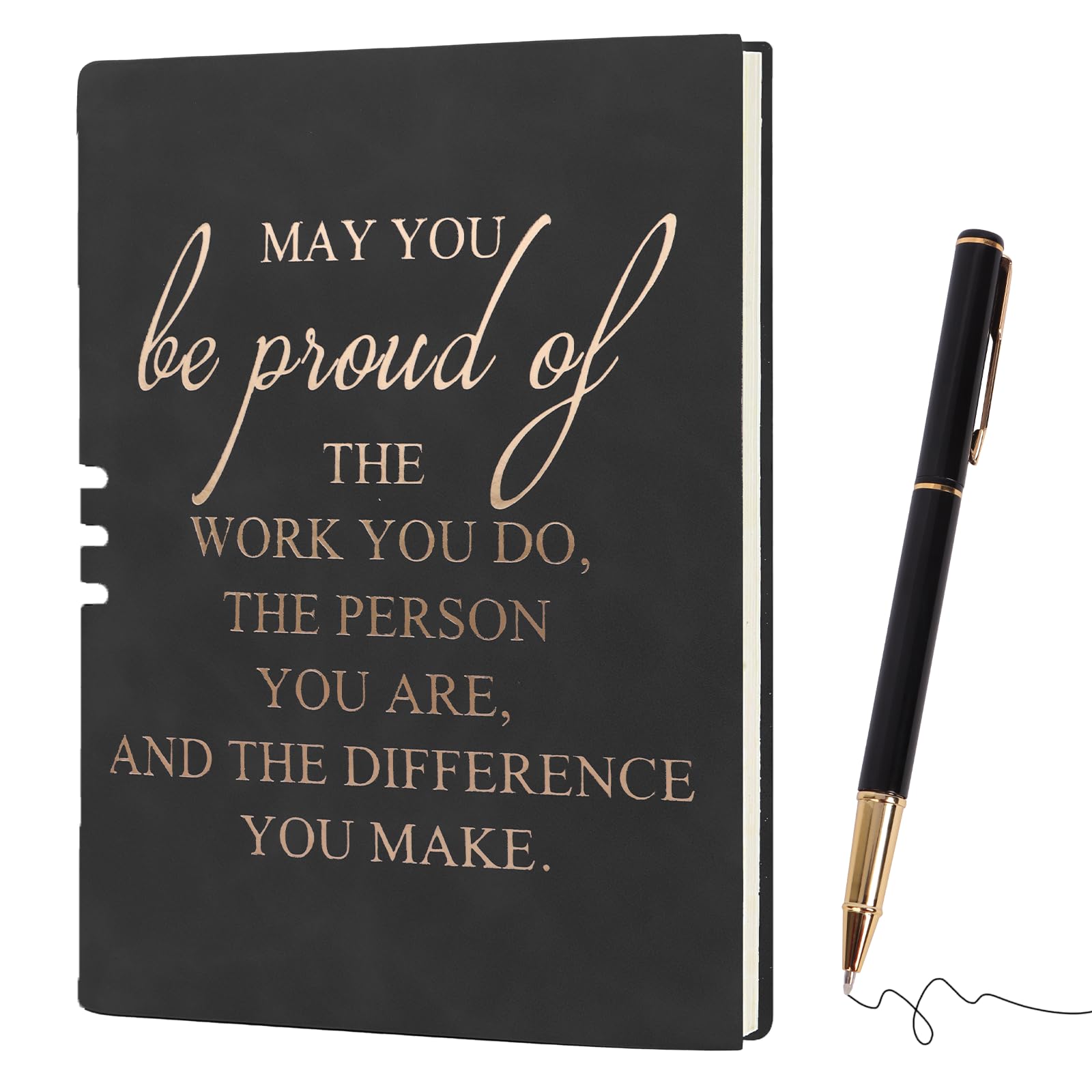 Yilnlg Employee Appreciation Gifts, Leather A5 Notebook and Pen Sets, Inspirational Journals Gift for Women Men, Leaving Gifts for Colleagues Volunteer Teacher Work Office