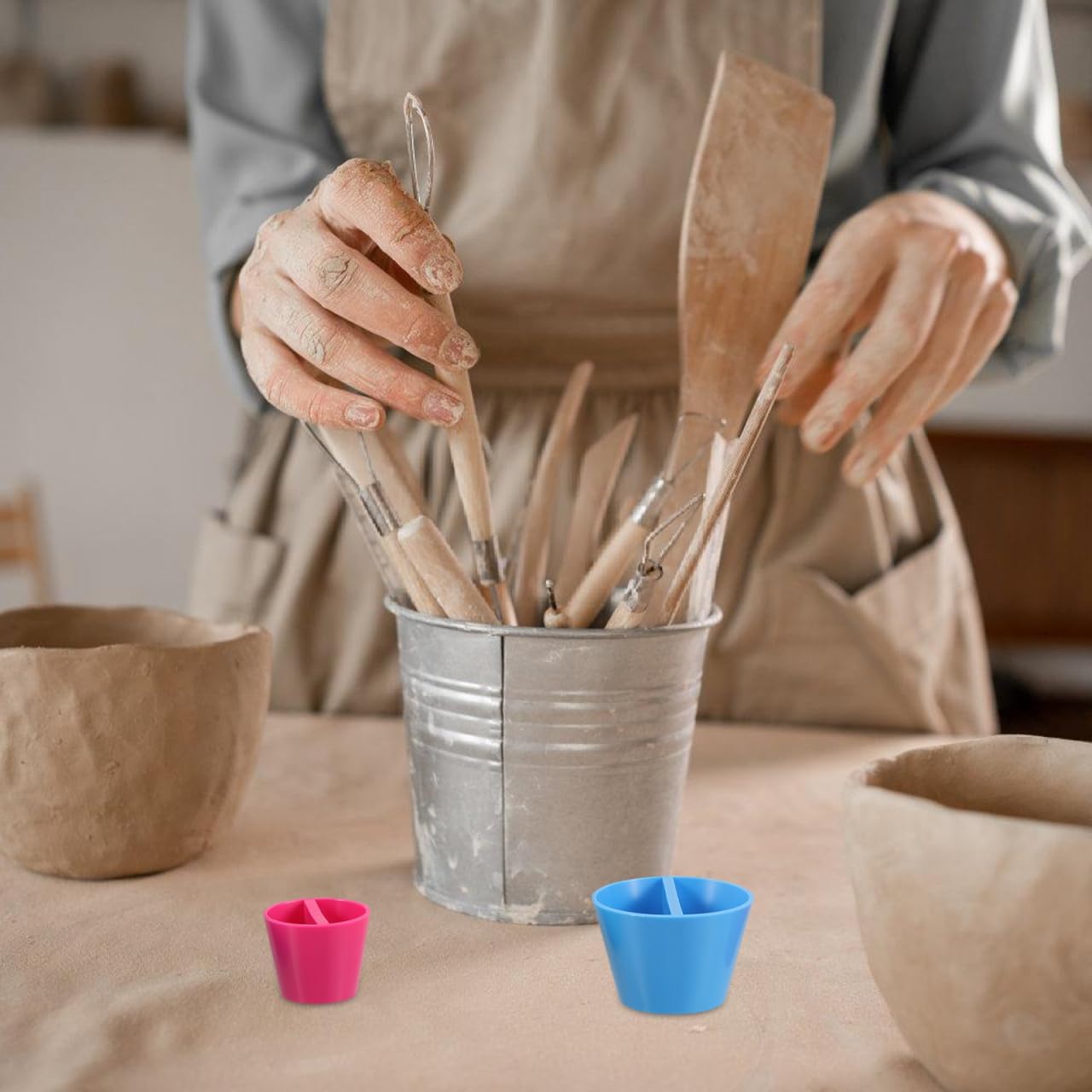 3Pcs Pottery Rim Cone Tools 3.74In Plastic Molds for Ceramic Mug Vase Shaping DIY Craft Supplies with Precise Edges for Artists