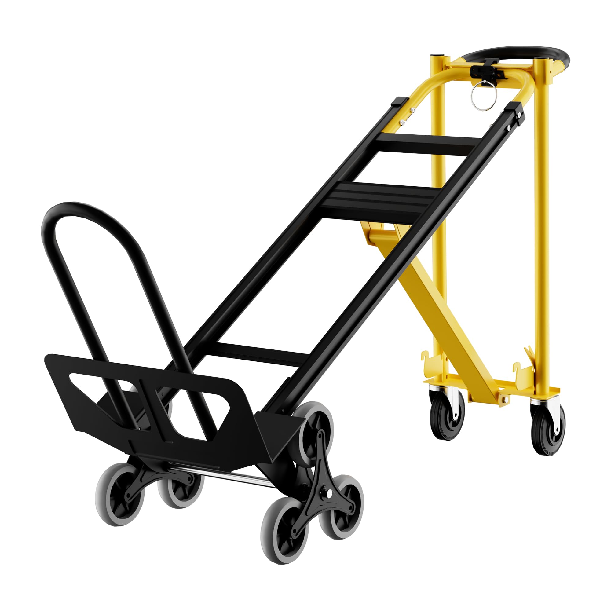 3-in-1 Alu-Sackkarre,350 kg Tragkraft, Treppensteiger mit Rädern