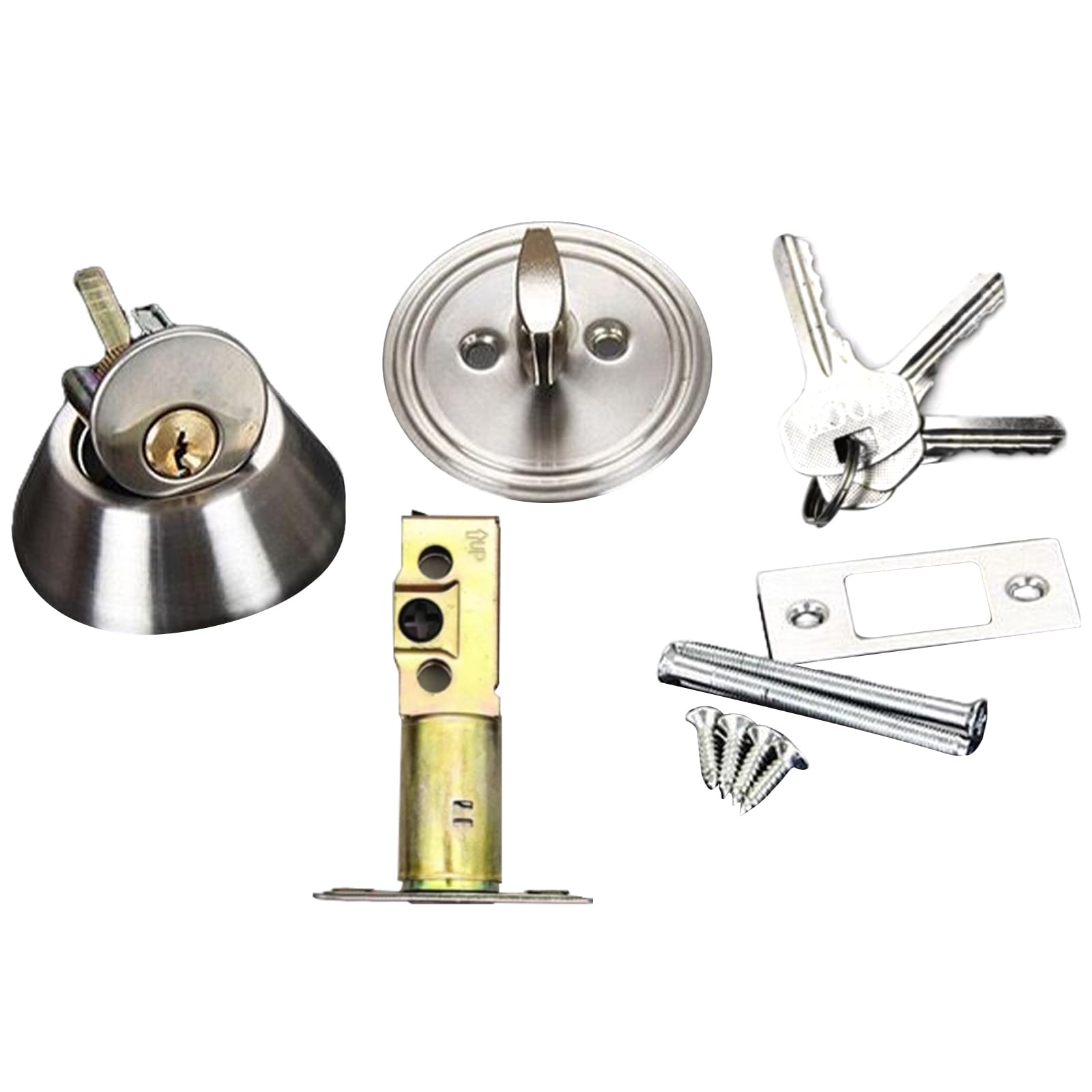 Buxuaaaa Multicolor Round Entry Door Handle Entrance Lockset Interior Exterior Round Door Knobs With And Keys For Bedroom