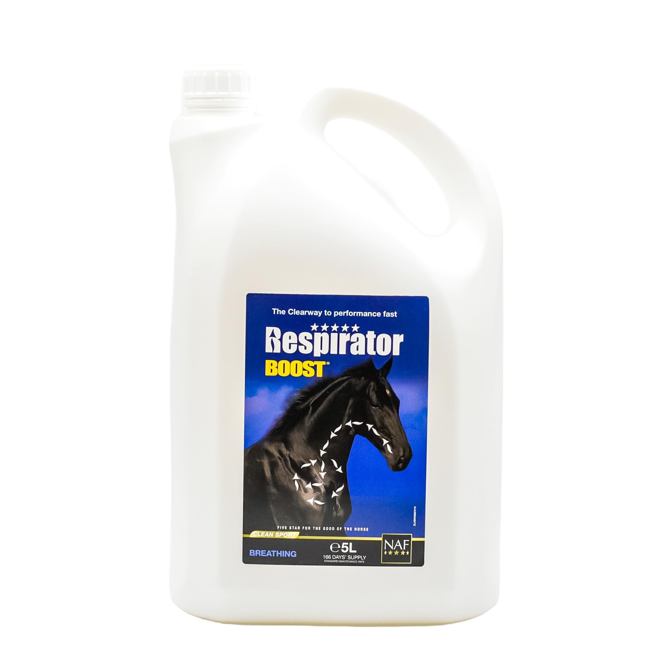 NAF Five Star Respirator Boost 5L – Advanced Respiratory Support – Aids Clear Breathing & Lung Function With Antioxidants, MSM & Essential Oils – Ideal for Dusty or Stabled Environments
