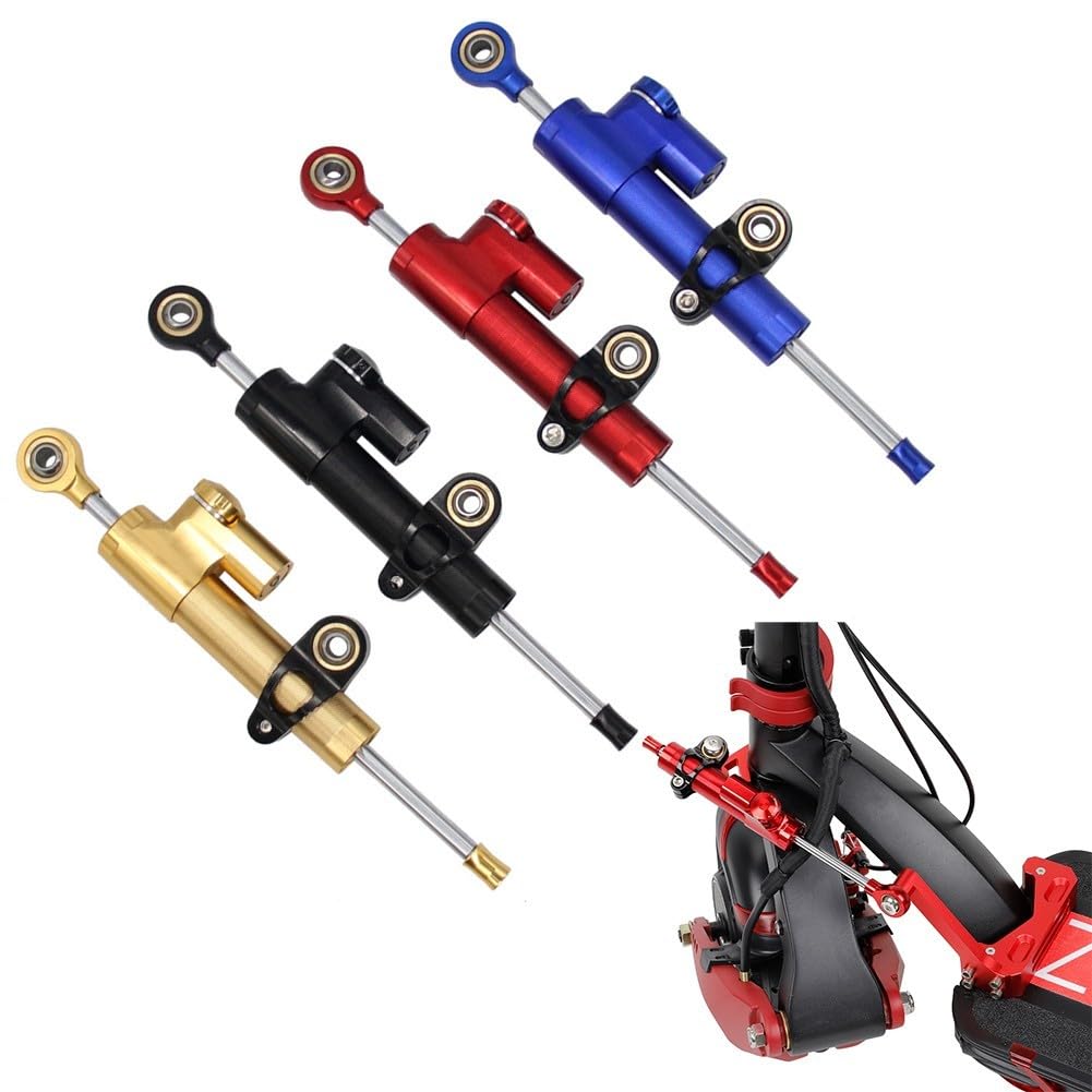 Scooter Lenkstabilisator Dämpfer, verstellbarer Scooter-Lenkungsdämpfer für Zero 10X für VSETT 10 (rot)