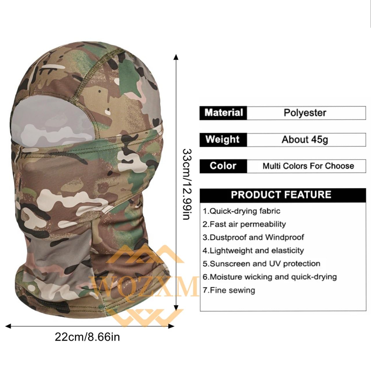 Casque Airsoft Rapide, avec Microphone Casque Fonctionnel Tactique, Lunettes Tir Quadrichromiques, Housse Casque Et Cagoule, pour Cosplay Military Tactical Airsoft Gear(Tan)