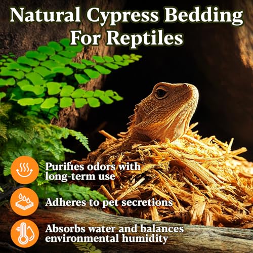 Maqihan LZH-TREE BARK-01 14.8 Oz Cypress Mulch Reptile Bedding - Forest Floor Substrate Snake Bedding Ball Python Tortoise Bedding Reptile Bark Bedding thumb #3
