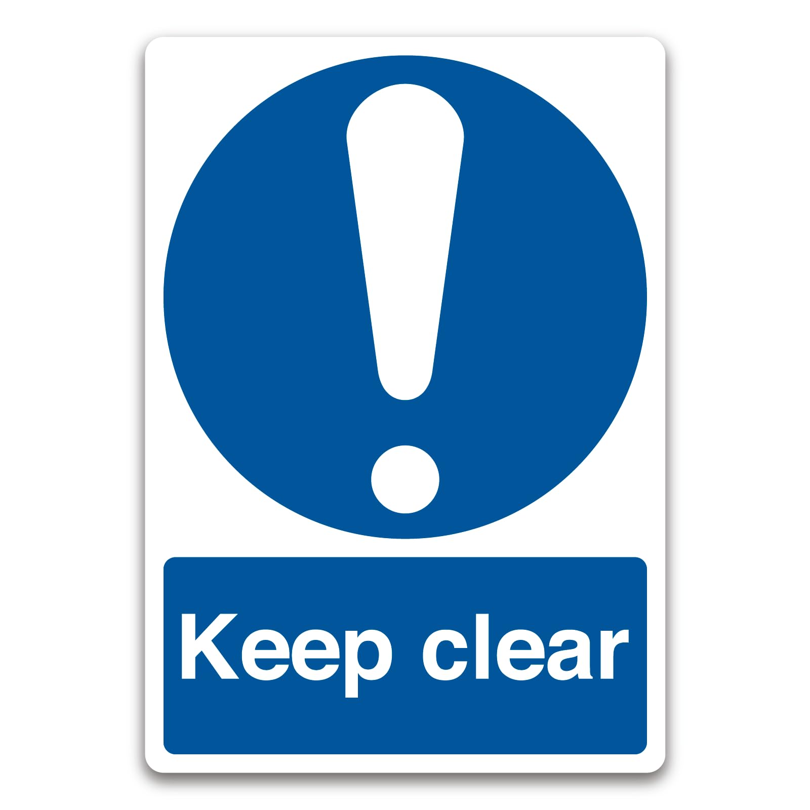 Keep clear Sign Mandatory Metal Tin Sign 8 x 12 inch for Industrial & Commercial