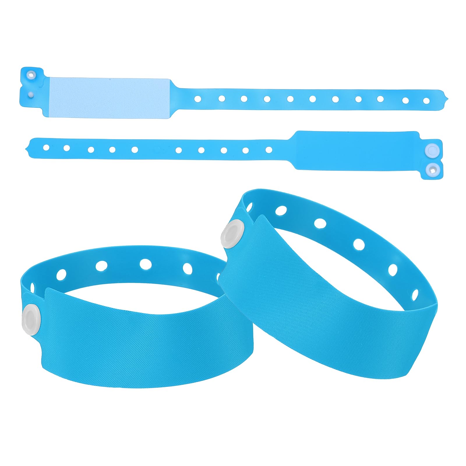 PATIKIL 20 Pcs ID Wristbands, Adjustable Identification Wristband Secure Identification Bands Bracelet for Events Parks Field Trips Airport Travel, Blue