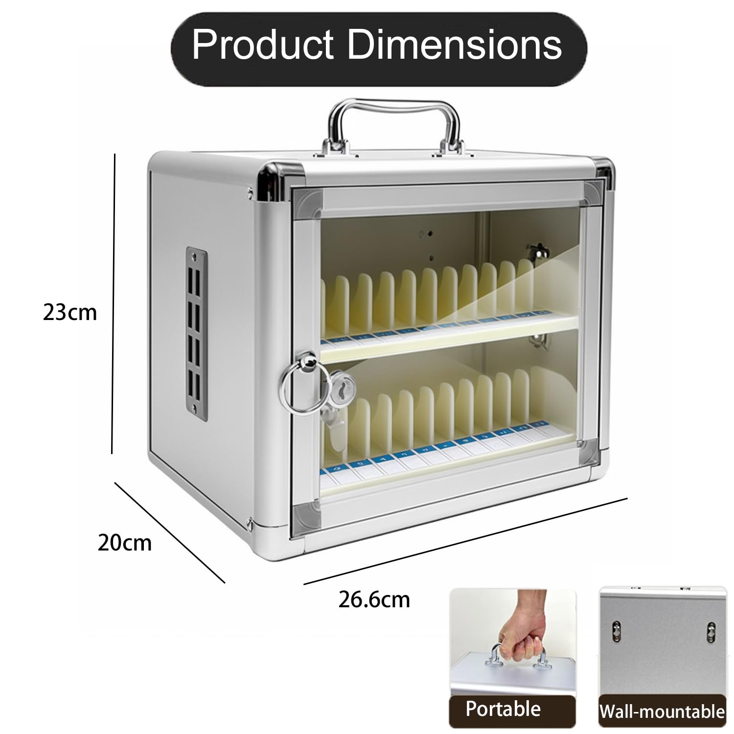 Armoire de Rangement pour Téléphone Portable,avec Numérotation et Serrure,pour Les Salles de Classe d'examens dans Les écoles de Bureau(24 Slots)