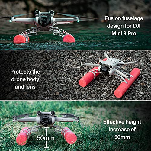 STARTRC Mini 3 Pro Landing Gear, Kit d'entraînement pour train d'atterrissage aquatique Support flottant pour accessoires DJI Mini 3 Pro