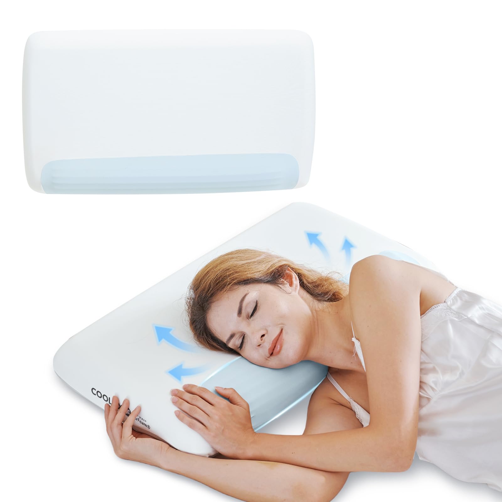 Memory Foam Nackenstützkissen Öko-Tex Ergonomisches Kopfkissen