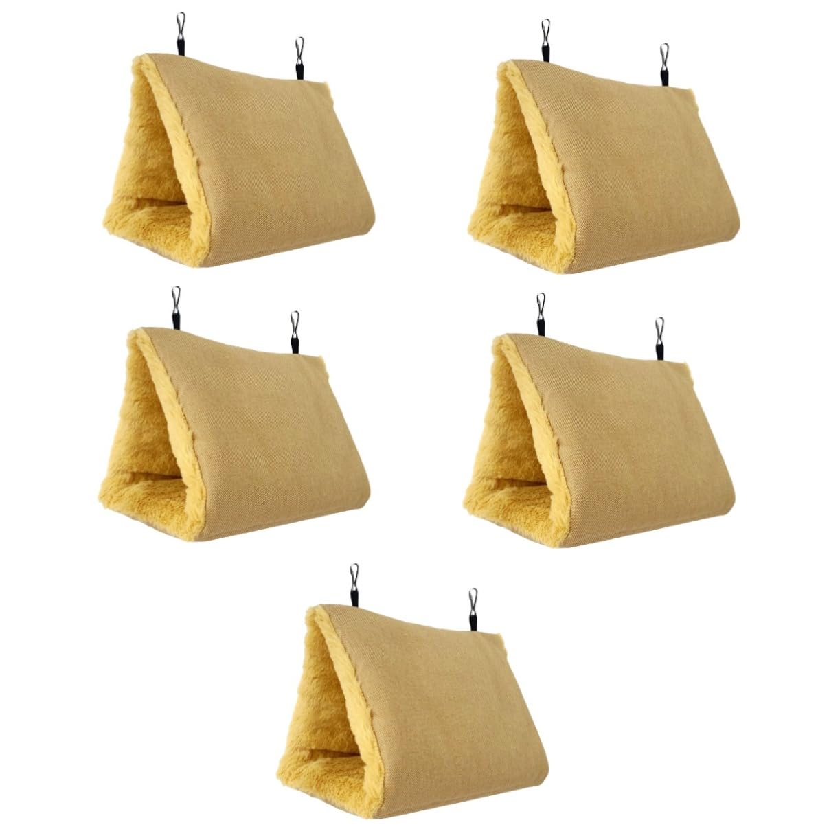 minkissy Hamaca de Loro de 5 Piezas Resistente al Desgaste, Nido de pájaros, hámster, Camas Colgantes, Hamaca de Juguete para Animales de Peluche, conejera de pájaros esponjosos, Nido de pájaros