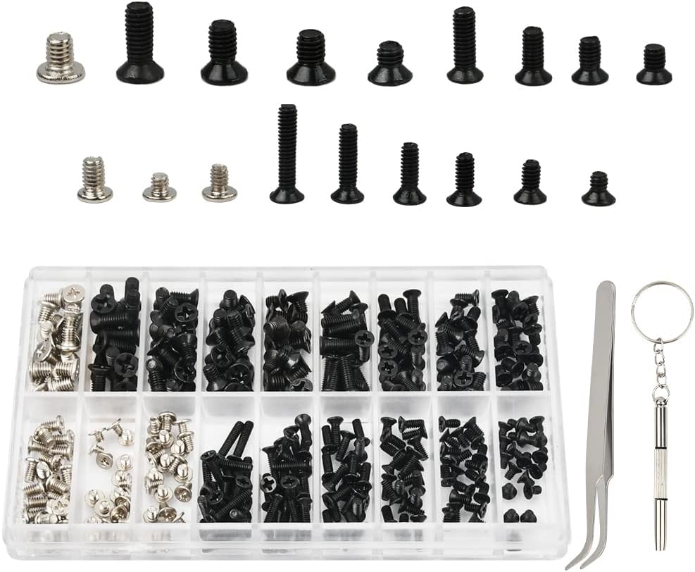 BUYGOO Laptop Computer Screw Set 357 Pcs Laptop Notebook Computer Screw Set Kit with Screwdriver
