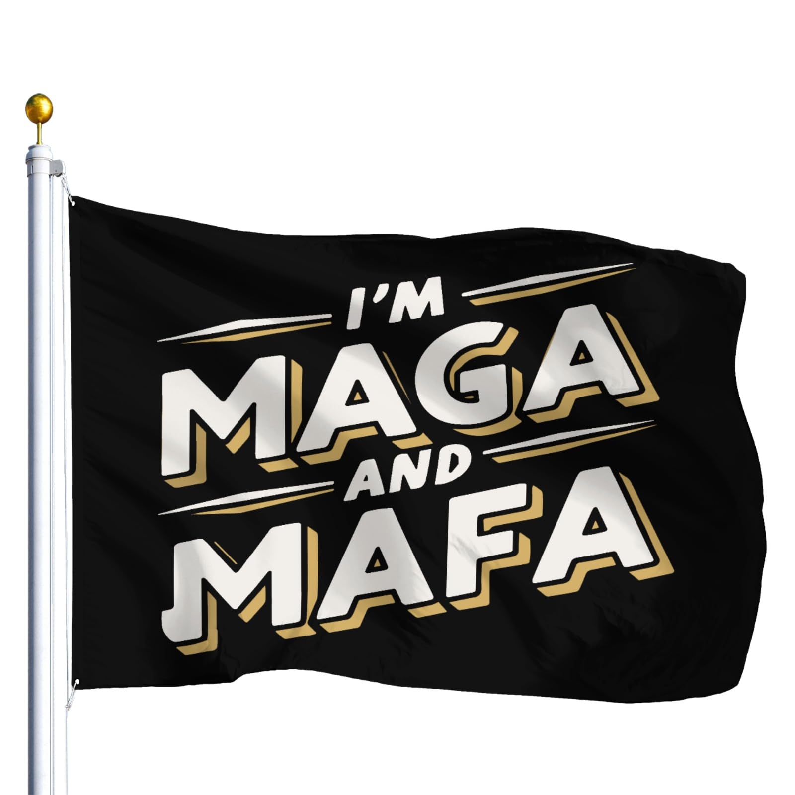 I'm Maga And Mafa Flags 3x5 Outdoor Flags For Room Unique Tapestry For Living Room Outdoor Indoor Decoration For Fishing 3x5 Ft, Personalized Gifts For Friends