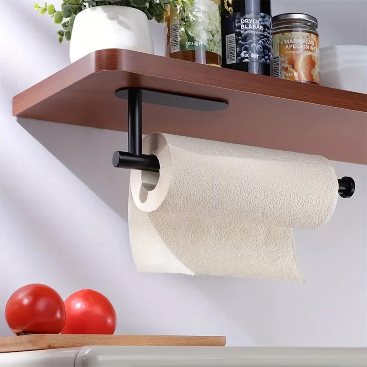 Portarotolo Carta Cucina Adesivo - Acciaio Inox, Per Parete O Armadi, Argento - Foto 7