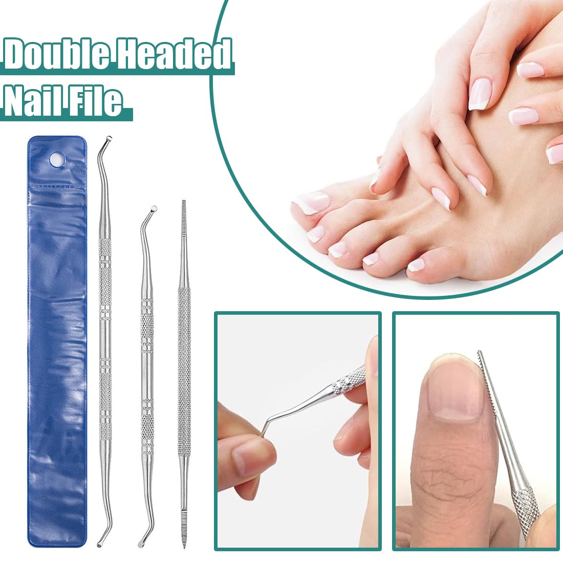 YAYNO Set Correttore per Unghie Incarnite con Cerotti per Unghie Traspirante Strumenti per Pedicure Adesivi Correttori dell'Unghia del Pied Correzione Dell'Unghia Del Piede Incarnite Strumenti