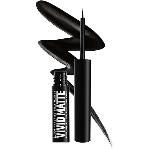NYX PROFESSIONAL MAKEUP Vivid Matte Liquid Liner, Smear-Resistant Eyeliner with Precise Tip - Black