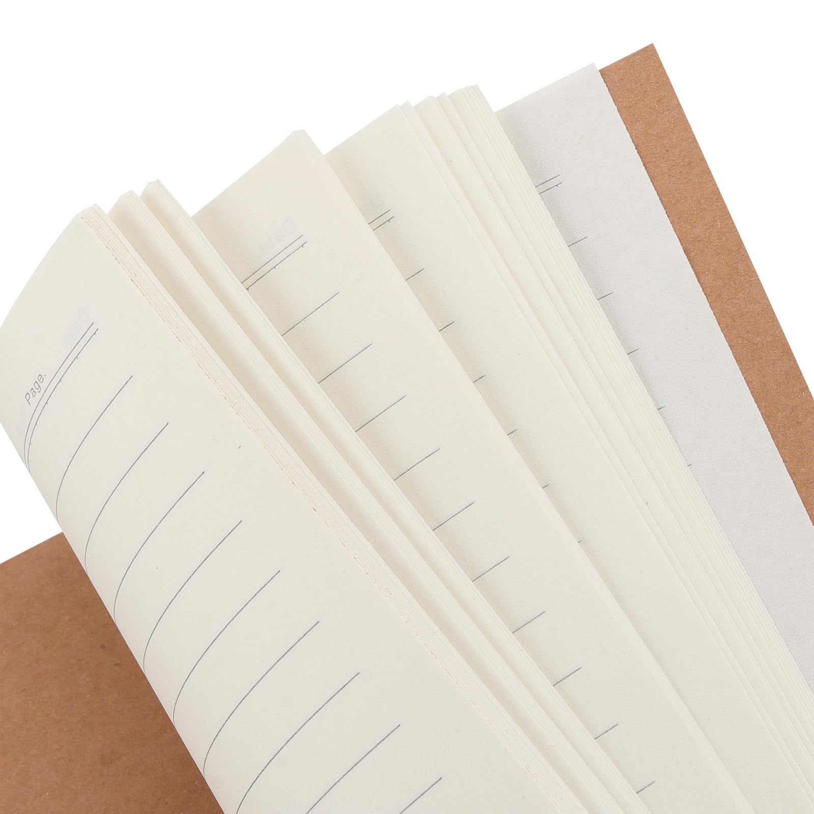 YUENPUN 20 Pack A5 Notepads, 36 Sheets/72 Pages A5 Lined kraft Notebooks, Brown Cover Journal Notebooks for Travelers Record - Image 3
