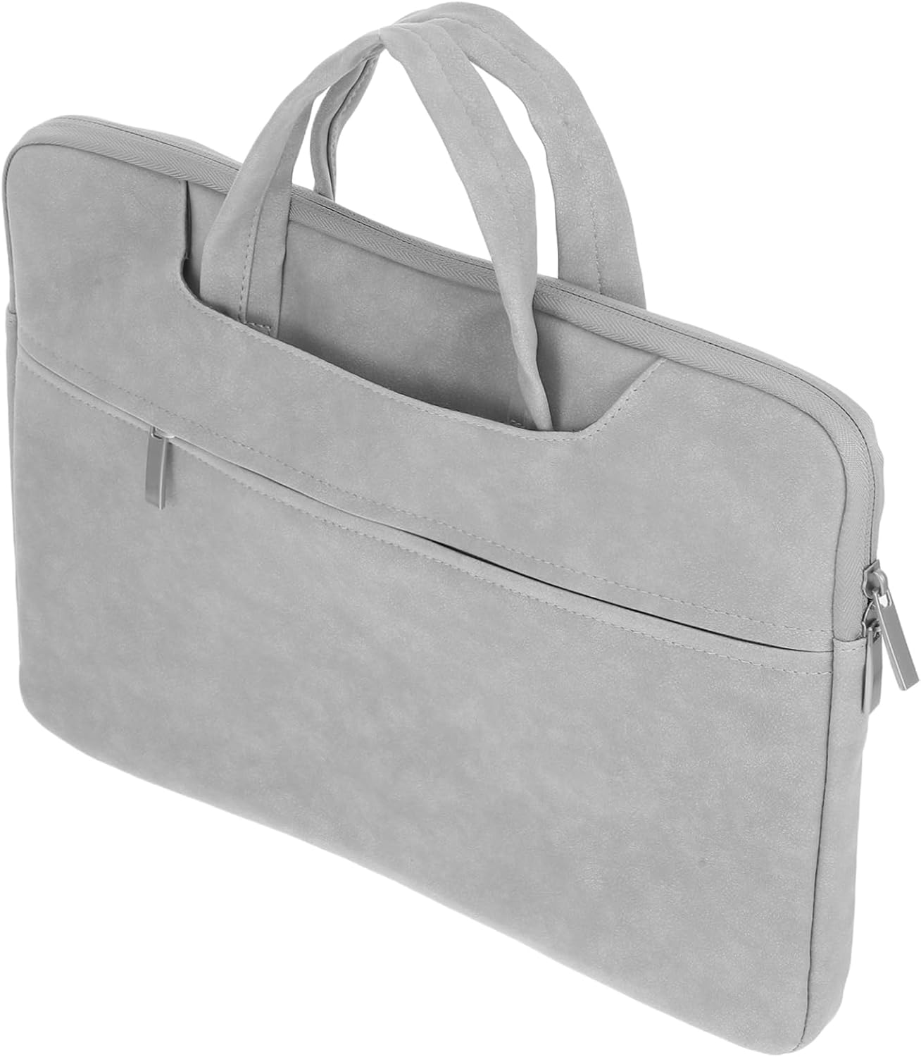 14 Inch Laptop Sleeve Case with Multi Pocket Design Lightweight PU Tote Bag for Business Office College