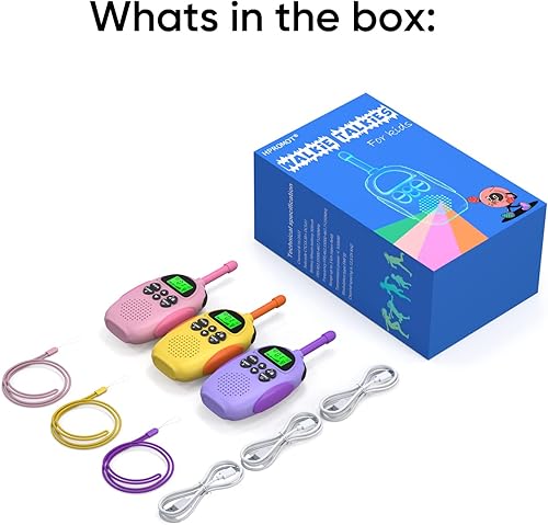 Miniatura 9 de Walkie Talkies recargables, 2 unidades, radio de 2 vías de largo alcance, 22 canales, juguete de aventura para niños, regalo para niños y niñas de 3