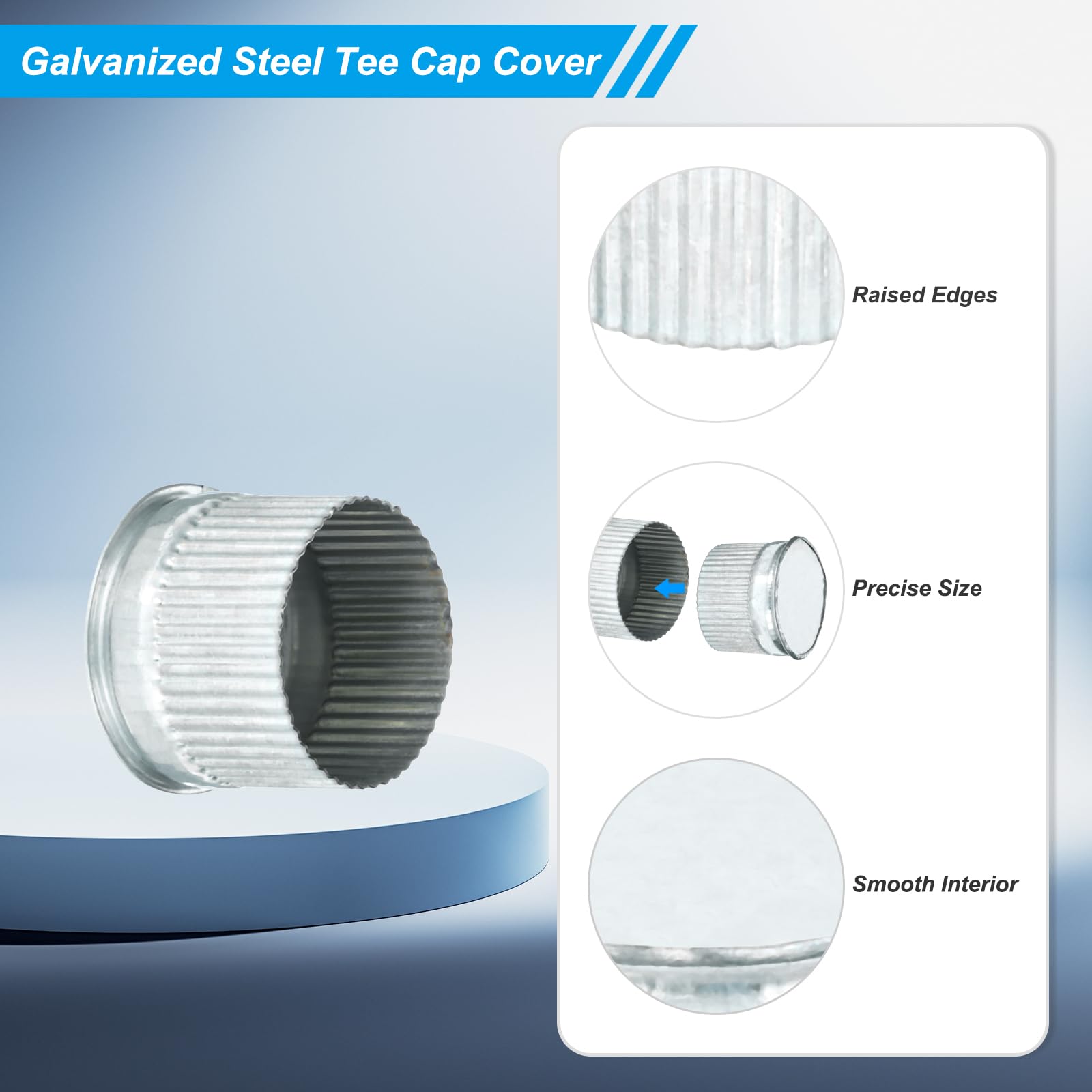 PATIKIL 3 Inch Metal Tee Cap - Image 3