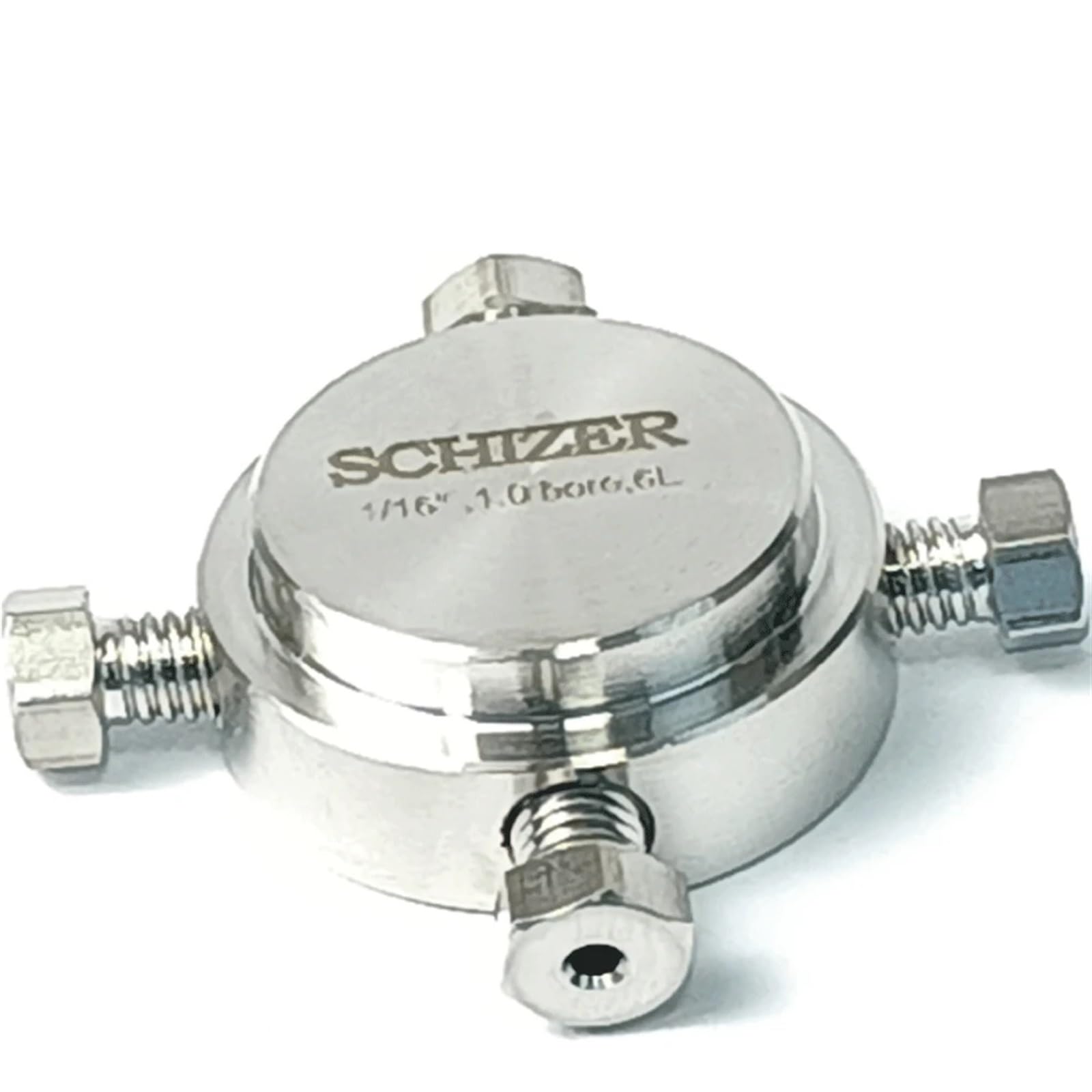 1/16" Rohrverschraubung 3/4/5/7 Anschlüsse Splitter Runder Blockanschluss SUS316L Edelstahl for chromatographische Instrumente HPLC(Color:5 Ports)