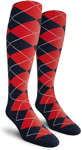 Golf Knickers Colorful Knee High Argyle Cotton Socks For Men Women and Youth (AA-ZZ)