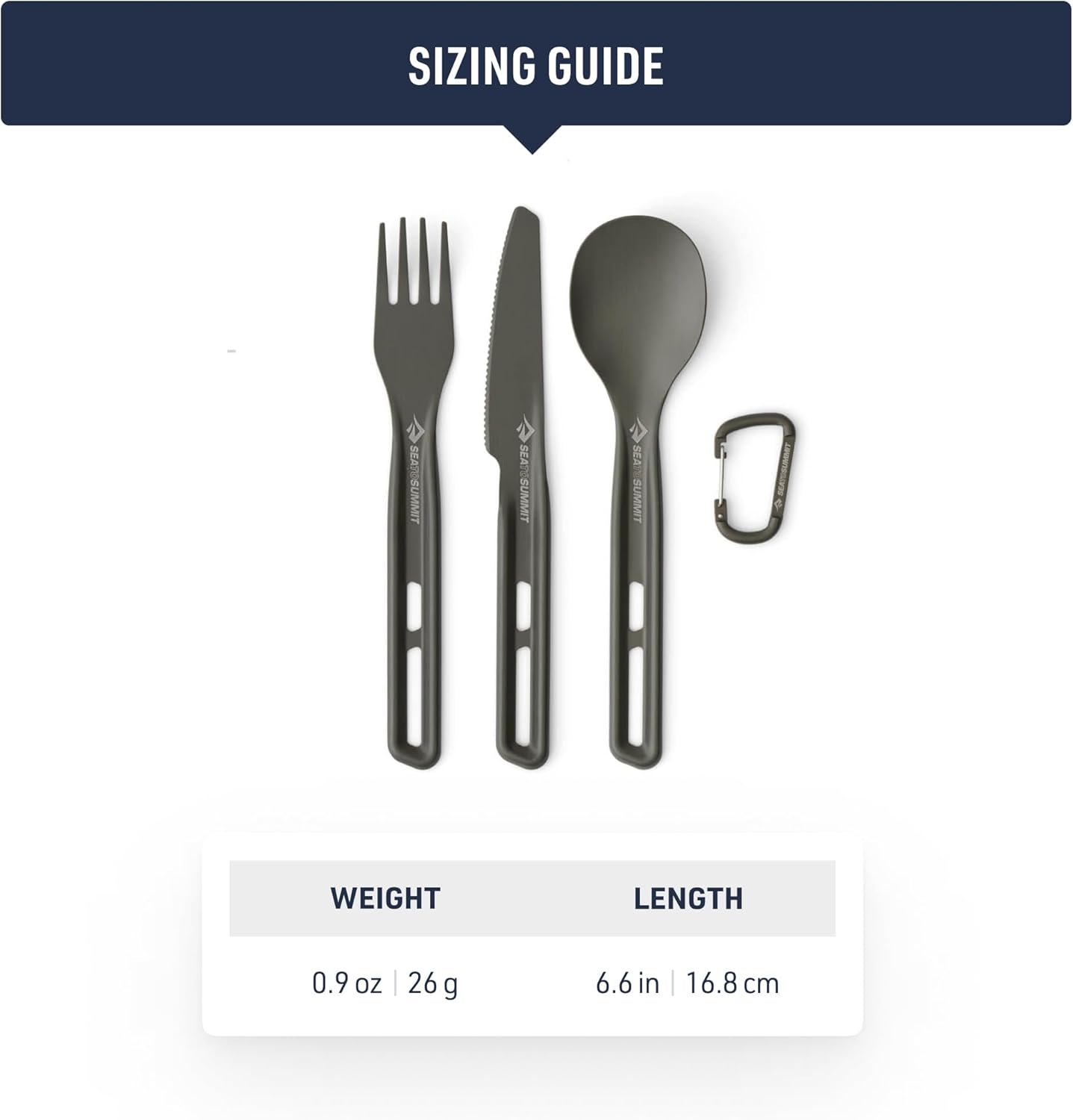 Sea to Summit Frontier Ultralight Cutlery Set, Fork, Spoon and Knife