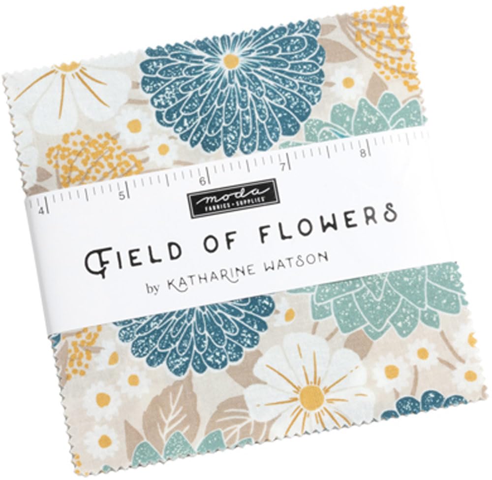 Moda FabricsField of Flowers Charm Pack by Katherine Watson; 42-5" Precut Quilt Squares