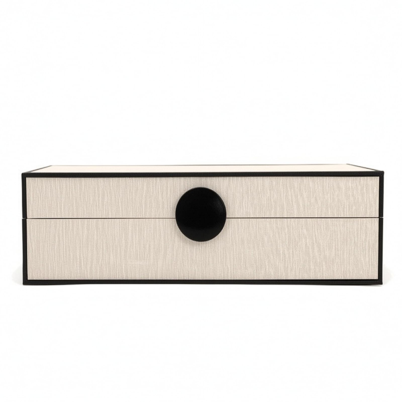 Portagioielli Scatola Gioielli Contenitore Organizzatore Custodia in Legno con Coperchio Liscio E Tirante Frontale per Ordinare Anelli Collane E, Grande
