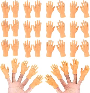Finger Hands 20 Pcs Mini Hand Puppet Gag Gift Fun for All Kids