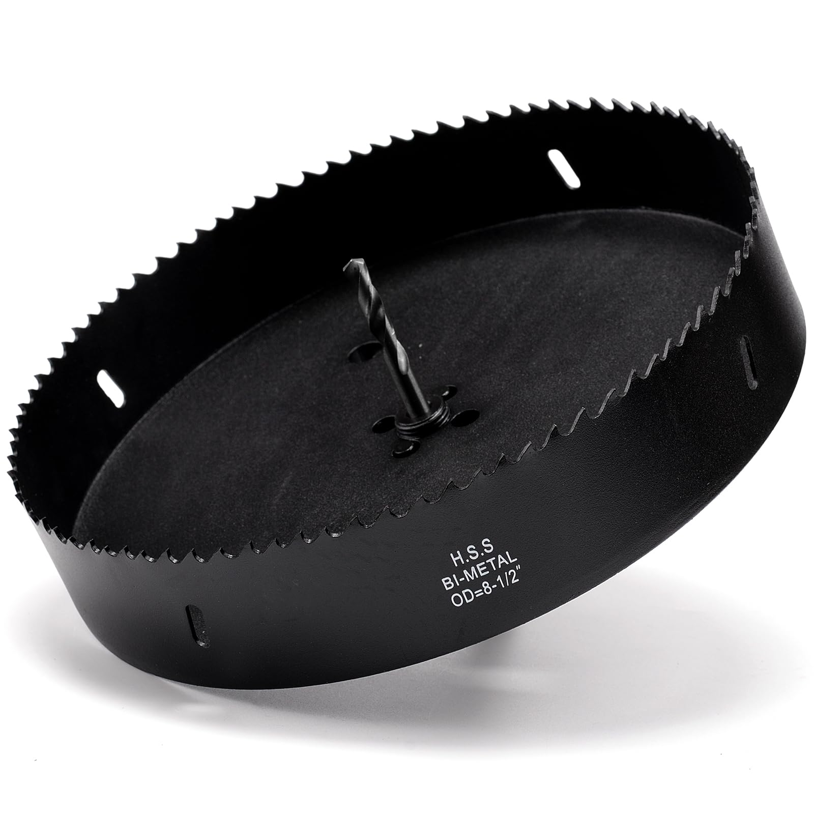 8 1/2 inch Hole Saw for Metal and Plywood, Bi-Metal Circular Wood Drill Bit Cutting 1.75” Deep with Hex Shank for Drywall, Fiberglass, Plasterboard,