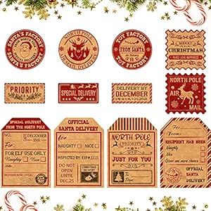 180 Pcs Christmas Gift Tag Stickers, from Santa Claus Stickers Special Delivery Gift Tag Holiday Present Name Stickers…