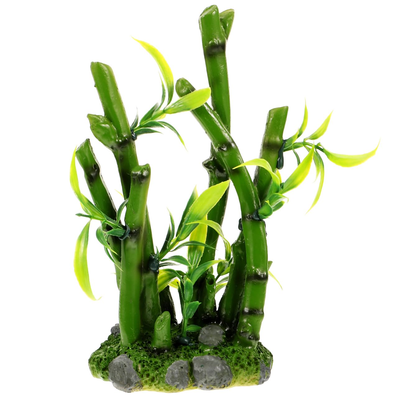 POPETPOP Bambus-Aquarium-Dekoration, Bambuspflanze, Wasser-Bambusstab,  Dekoration, Aquarium, grnes Blatt, Pflanze, Ornament mit Sockel fr  Landschaftsbau: Amazon.de: Haustier
