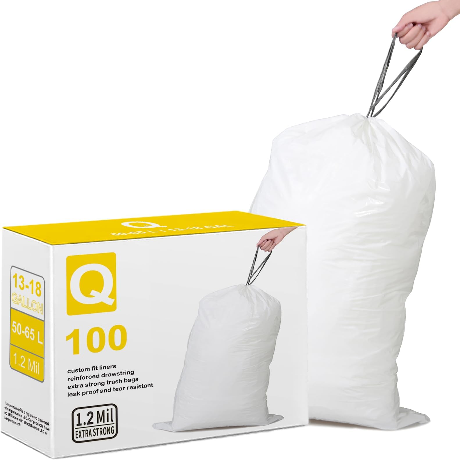 Simplehuman Code J Pocket Liners zakken 30-45 Liter | Beste Prijs