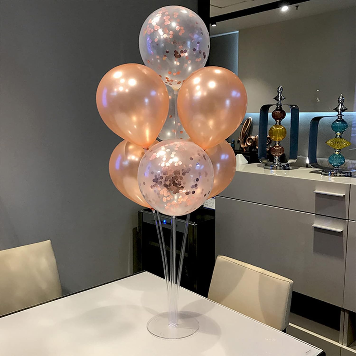 ZJDHPTY 4Set Rose Gold Balloon Stand Table Centerpieces Party Decor image 4