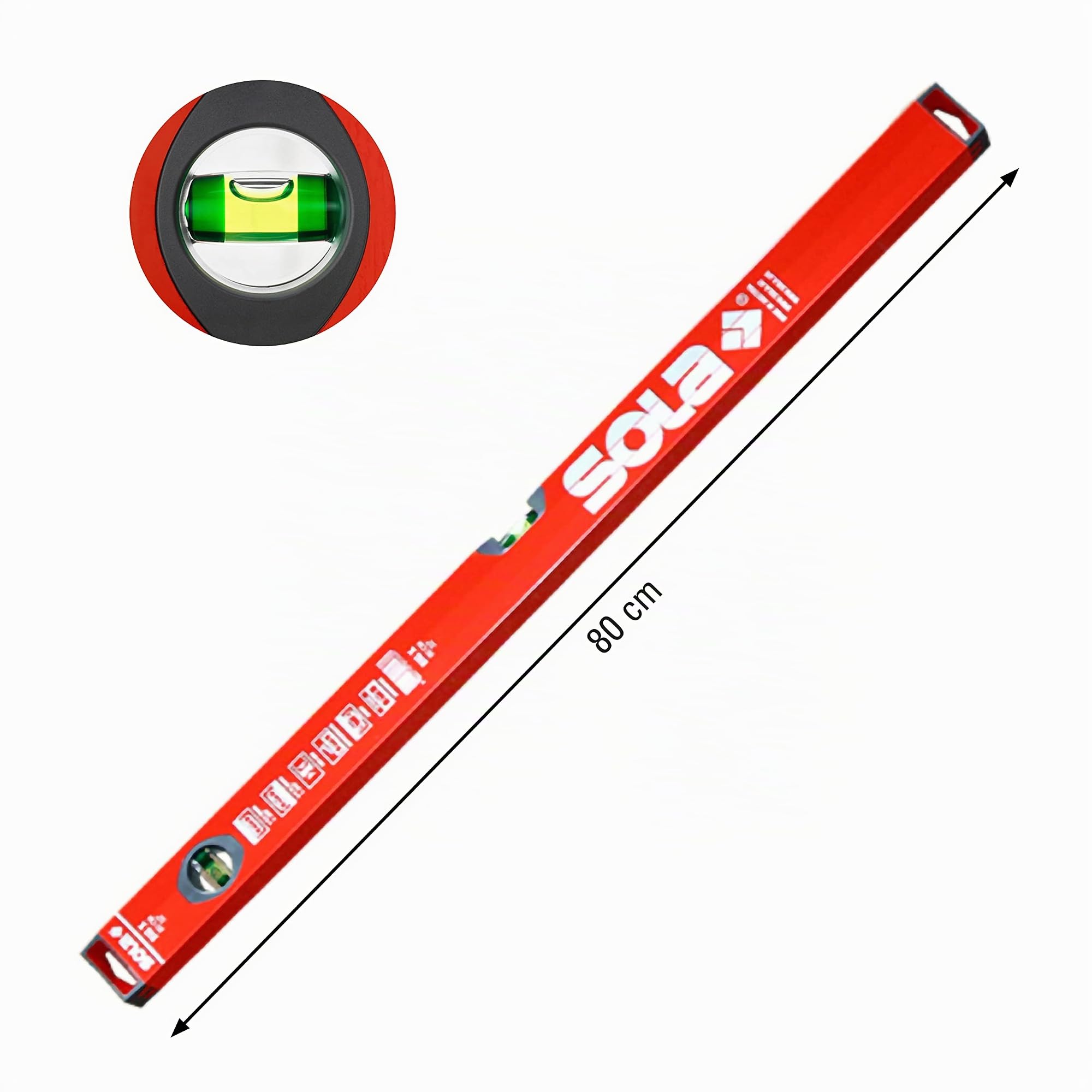 Karl Dahm Sola Niveau à Bulle 80 cm - Outil de Mesure Professionnel en Aluminium Robuste