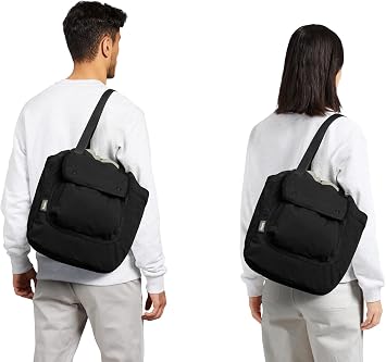 Bellroy Cinch Tote (16 liter lightweight tote bag with external organization, pop pockets, a luggage pass-through, and effortless draw-cord closure) - Black