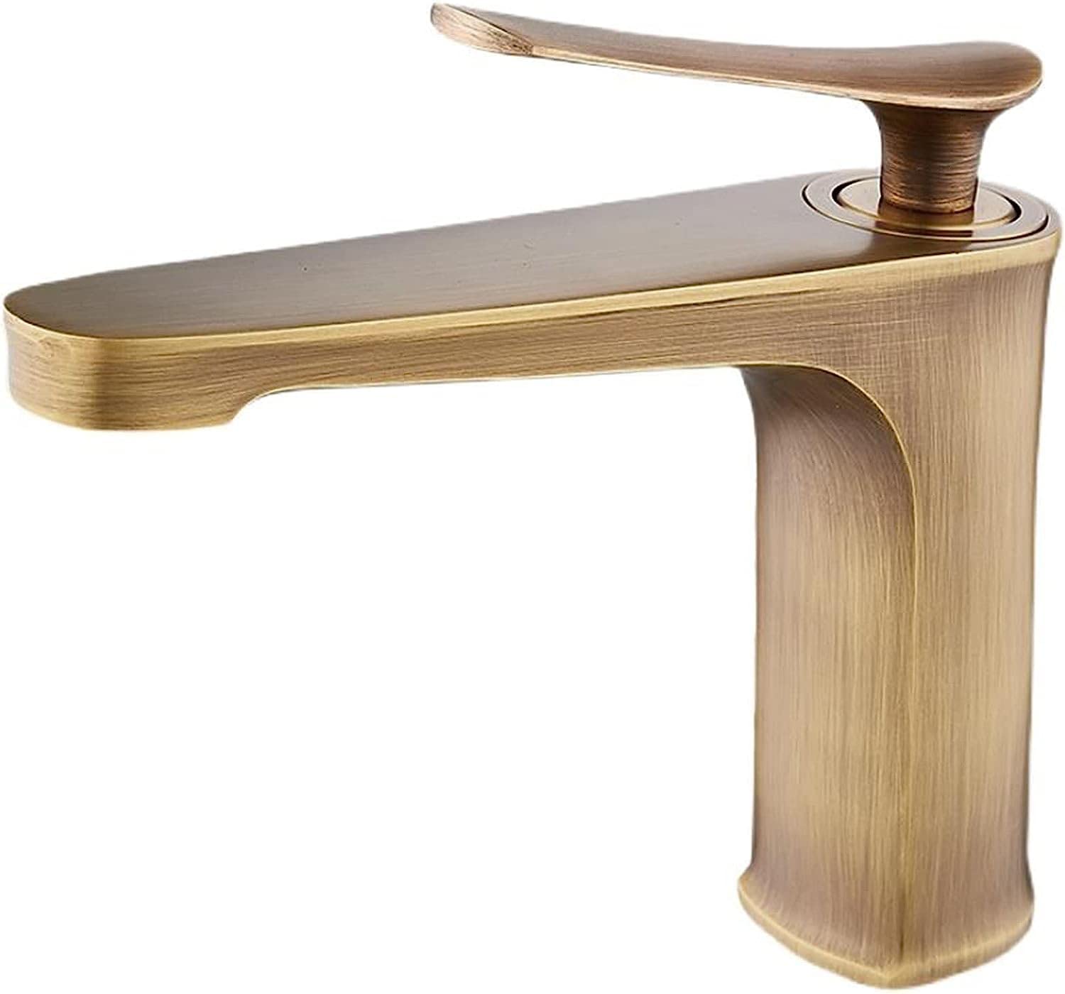 COSZWQDP Faucet for Bathroom Sink Antique Brass one Hole faucets Single hot and Cold