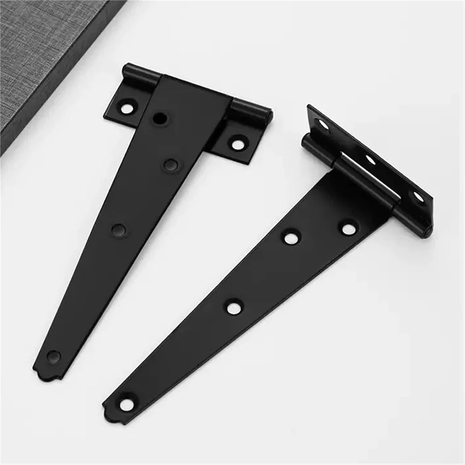 Heavy Duty Door Hinge Extended T-Shape Reinforced Bearing Rotat 270 Furniture Adjustable Mounting Hardware for Wood Gate(S x 4PCS)