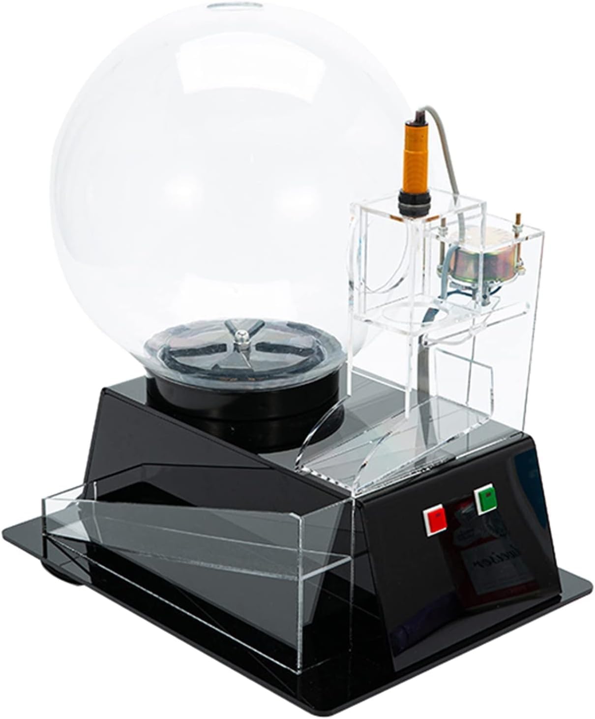 Máquina de lotería automática eléctrica: Tambor acrílico Transparente Grande con Bolas de Bingo, Ideal for Eventos y Juegos de Casino.