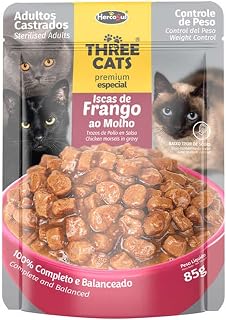 Ração Úmida Three Cats Ad Cast Sachê Frango ao Molho - 85g